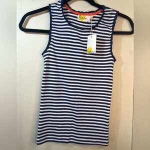 Boden Navy and White Striped Top